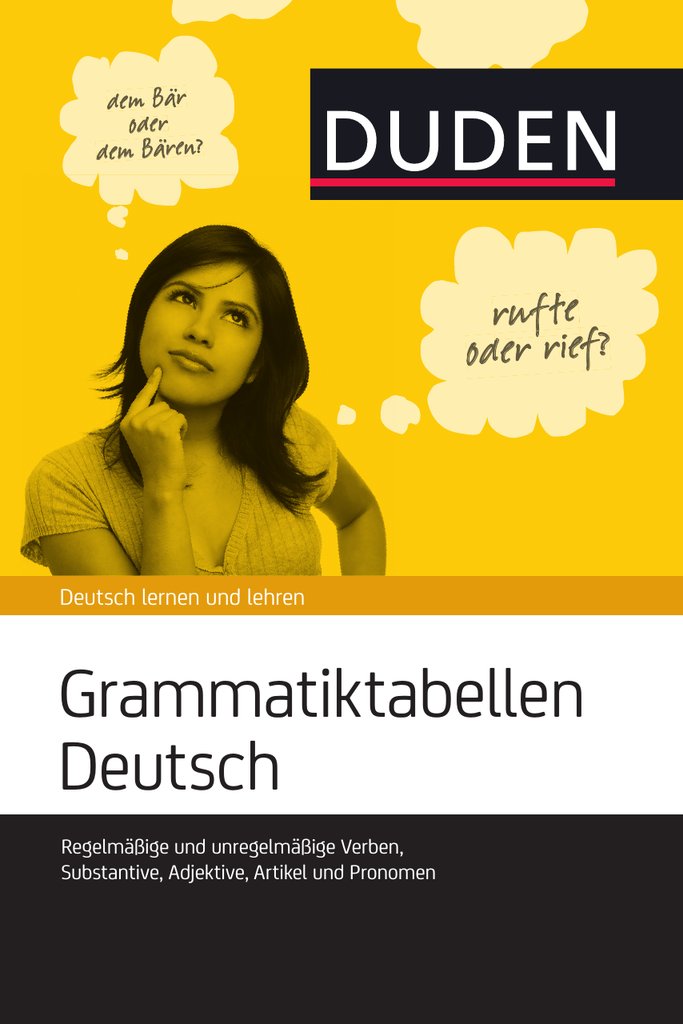 Duden. Grammatiktabellen Deutsch — обложка