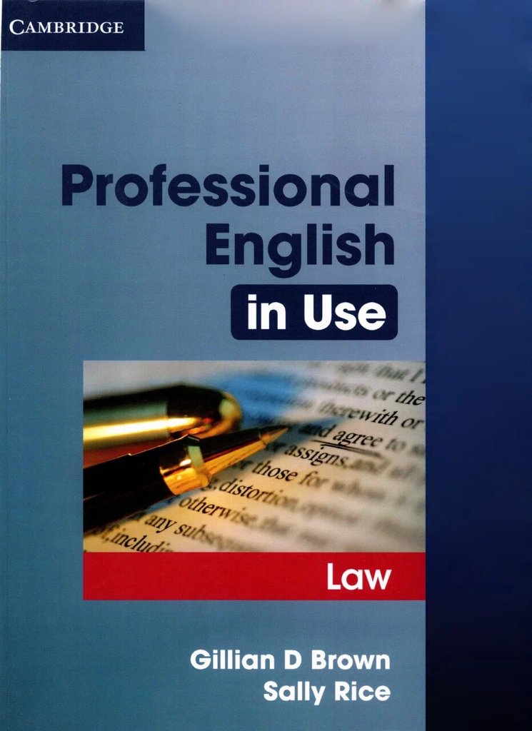 Professional English in Use: Law — обложка