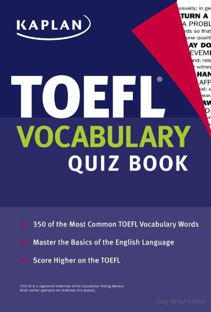 TOEFL Vocabulary Quiz Book — обложка